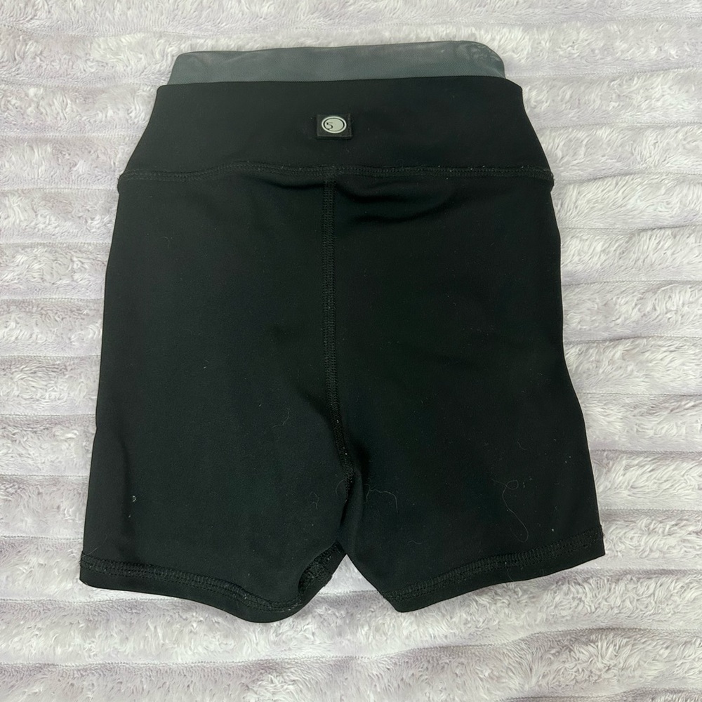 Five Dancewear Black with gray mesh dance Shorts